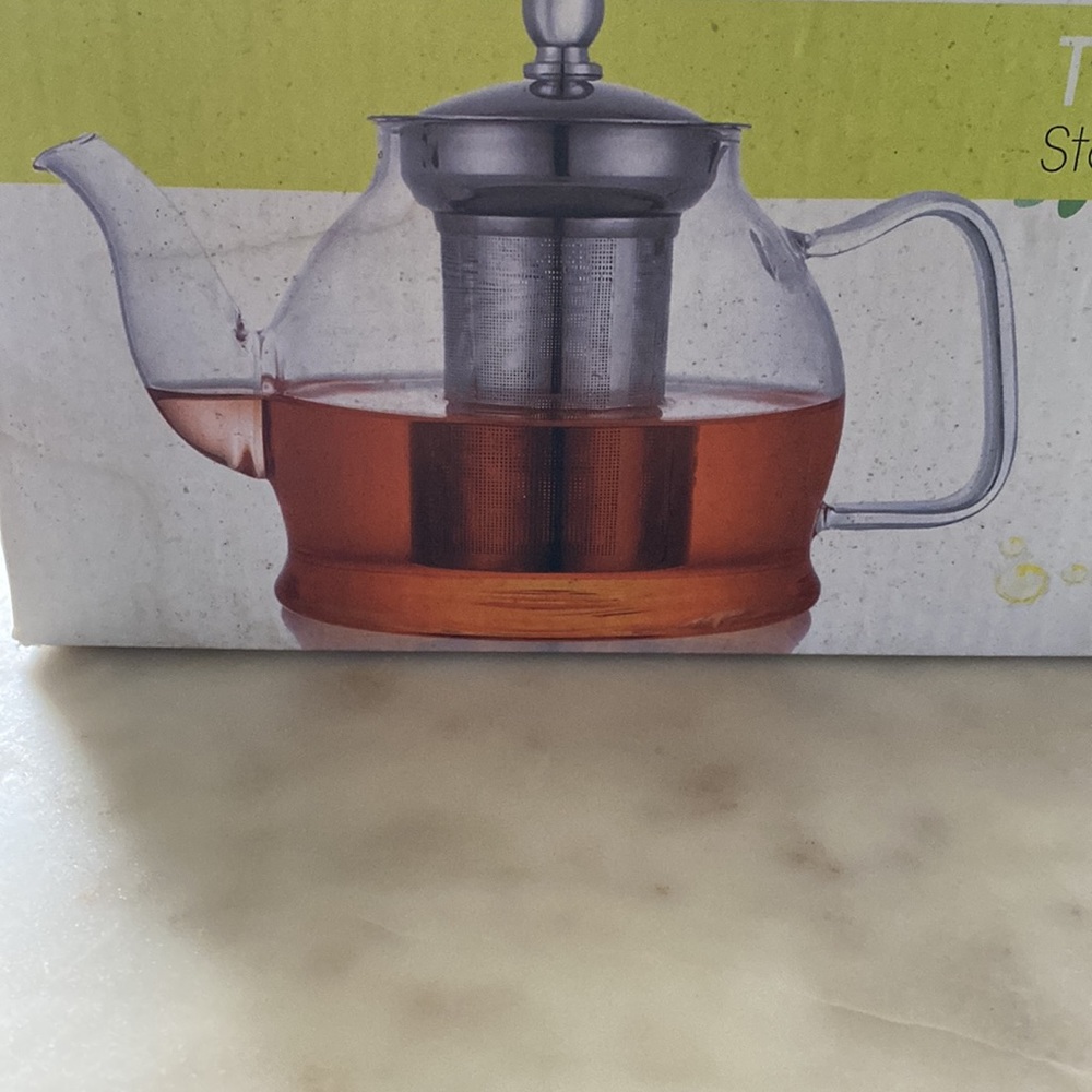 Glass Teapot 1000ml Leaf Tea Maker Transparent